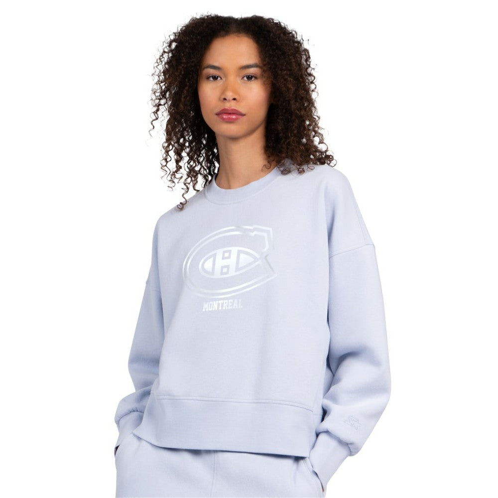Montreal Canadiens Starter Women's Boxy Cropped Sweatshirt - Blue Sweatshirts