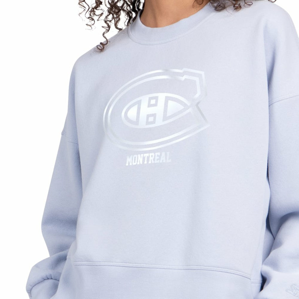 Montreal Canadiens Starter Women's Boxy Cropped Sweatshirt - Blue Sweatshirts