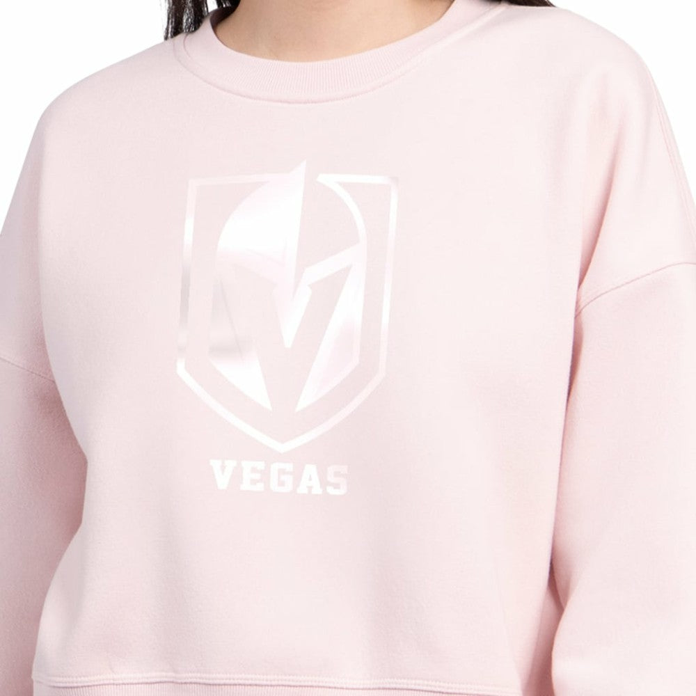 Vegas Golden Knights Starter Women's Boxy Cropped Sweatshirt - Pink Sweatshirts
