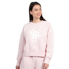 Boston Bruins Starter Women's Boxy Cropped Sweatshirt - Pink Sweatshirts