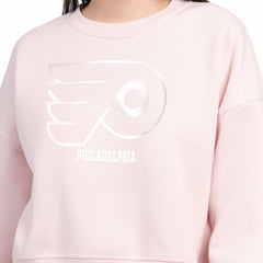 Philadelphia Flyers Starter Women's Boxy Cropped Sweatshirt - Pink Sweatshirts
