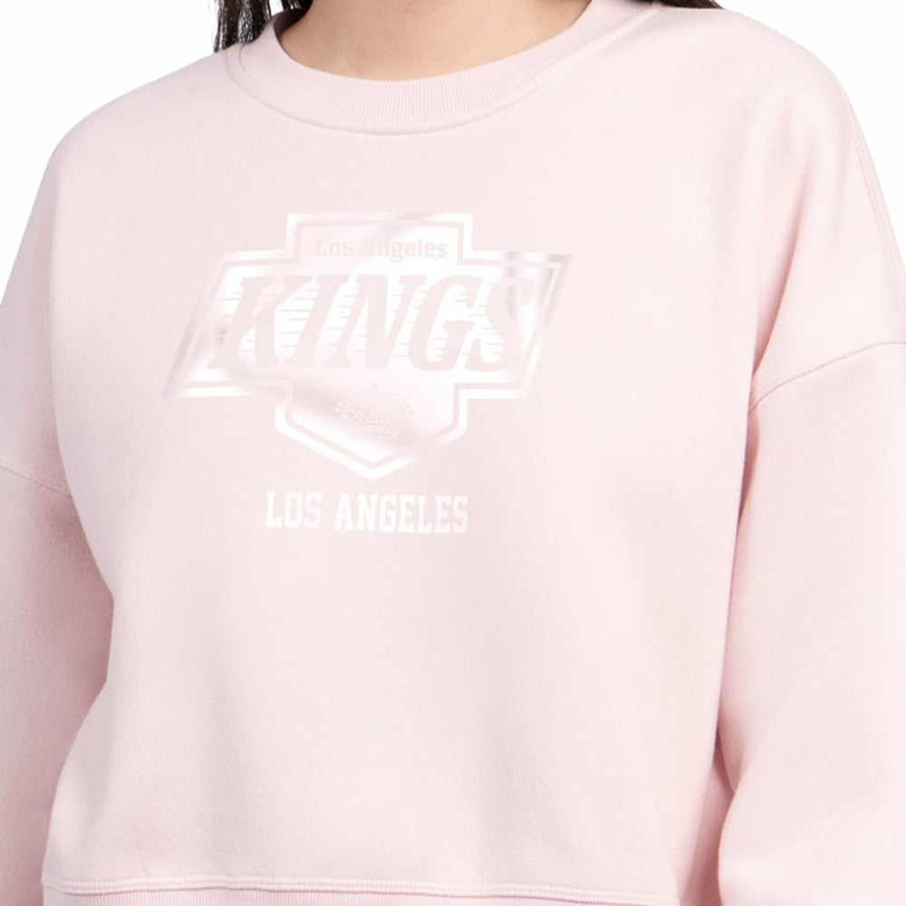 Los Angeles Kings Starter Women's Boxy Cropped Sweatshirt - Pink Sweatshirts