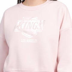Los Angeles Kings Starter Women's Boxy Cropped Sweatshirt - Pink Sweatshirts