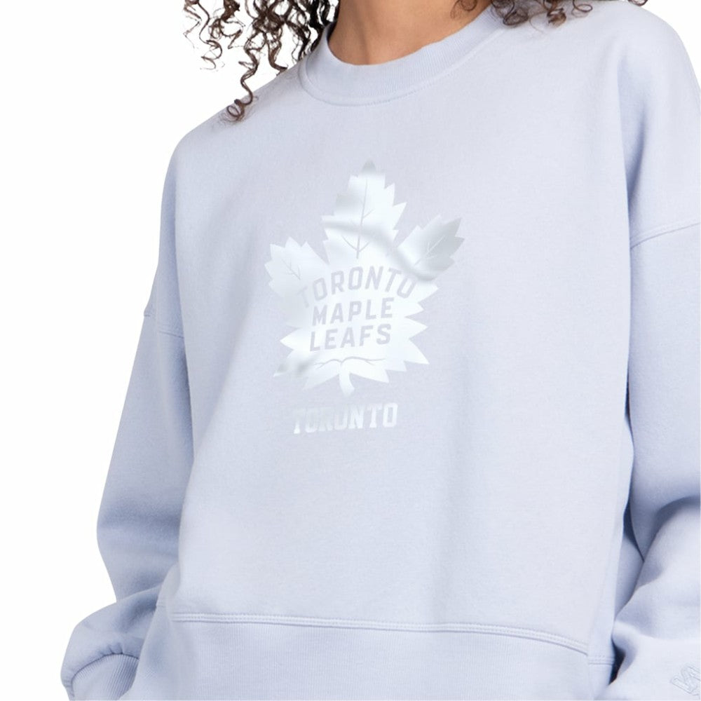 Toronto Maple Leafs Starter Women's Boxy Cropped Sweatshirt - Blue Sweatshirts