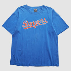 Texas Rangers Stitches 2002 T-Shirt Blue Vintage