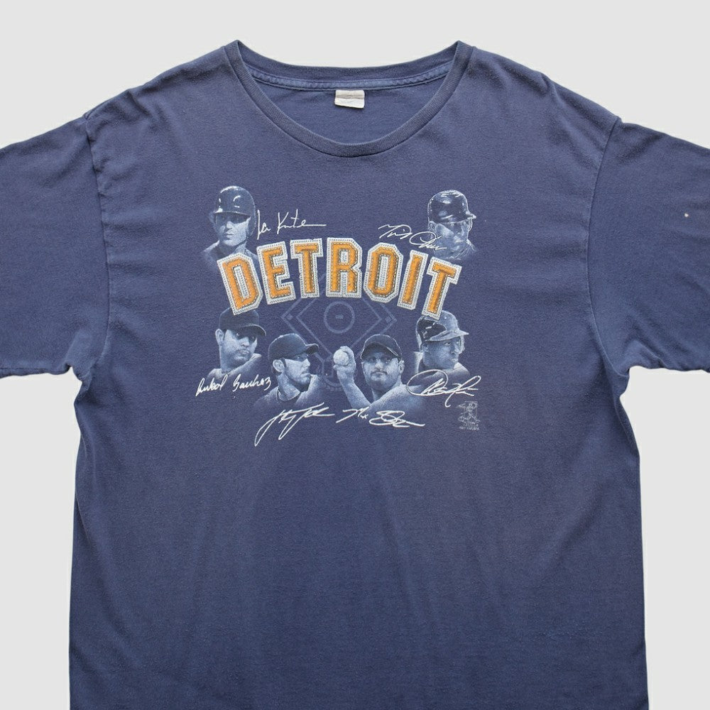 Detroit Tigers 2000s T-Shirt Blue Vintage