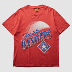 Texas Rangers Nutmeg Mills 1996 T-Shirt Red Vintage