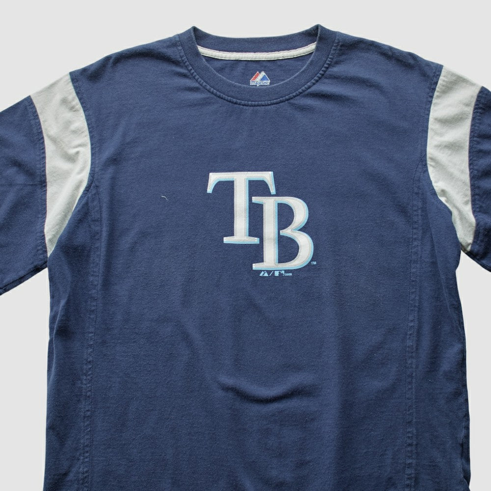 Tampa Bay Rays Majestic 2009 T-Shirt Navy Vintage