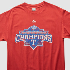 Texas Rangers Majestic 2010 T-Shirt Red Vintage