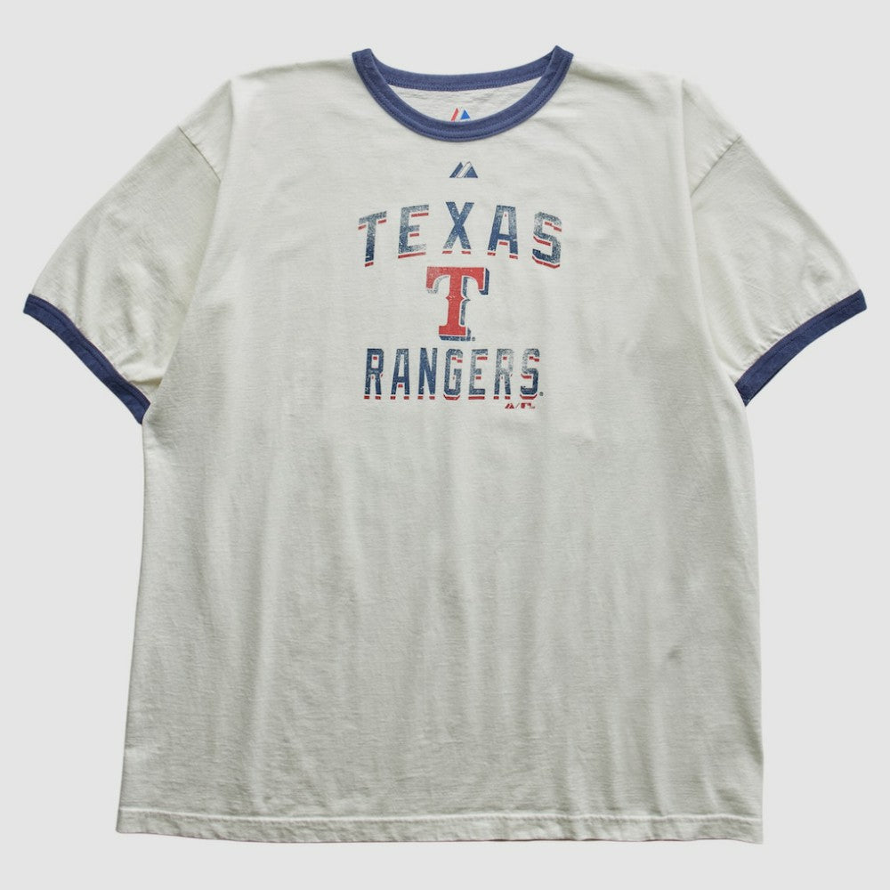 Texas Rangers Majestic 2010 T-Shirt White Vintage