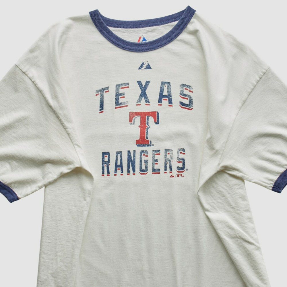 Texas Rangers Majestic 2010 T-Shirt White Vintage
