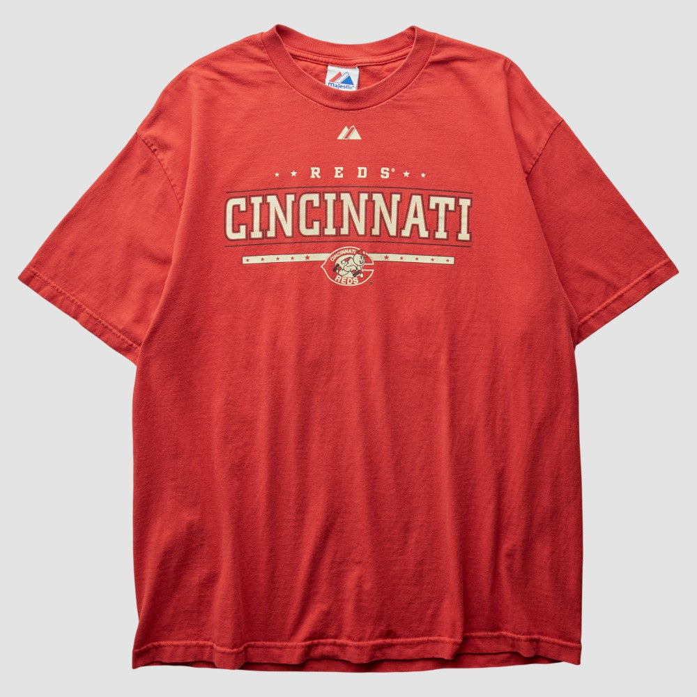 Cincinnati Reds Majestic 2000s T-Shirt Red Vintage