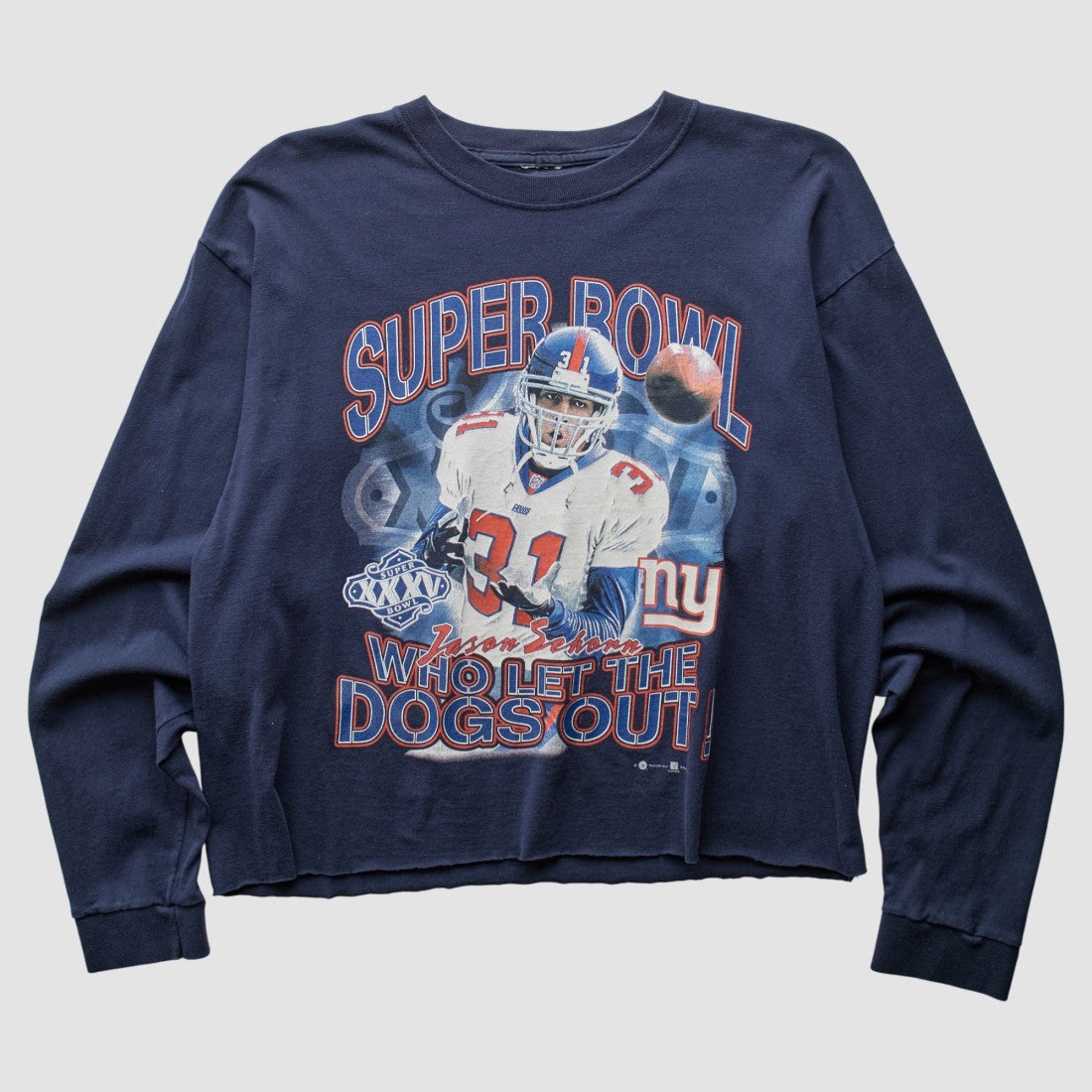 New York Giants 2001 T-Shirt - Navy Vintage sale