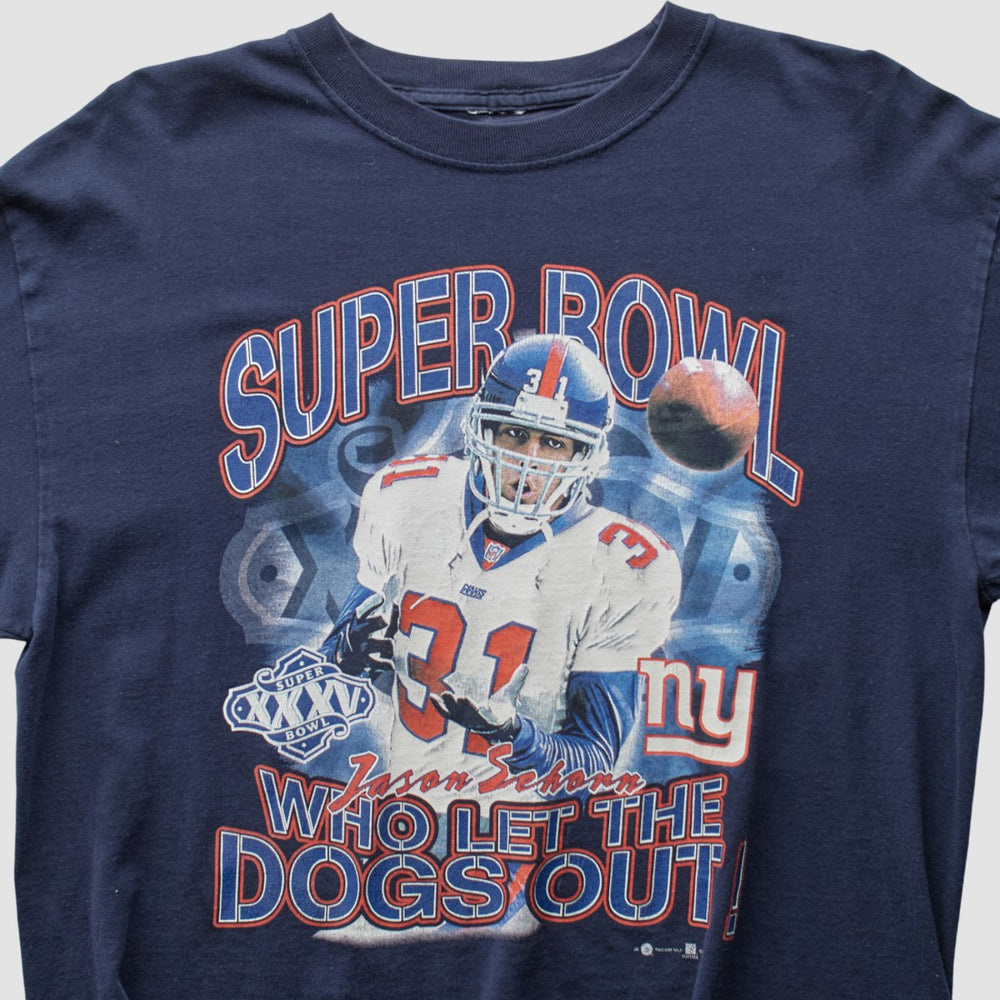 New York Giants 2001 T-Shirt - Navy Vintage sale
