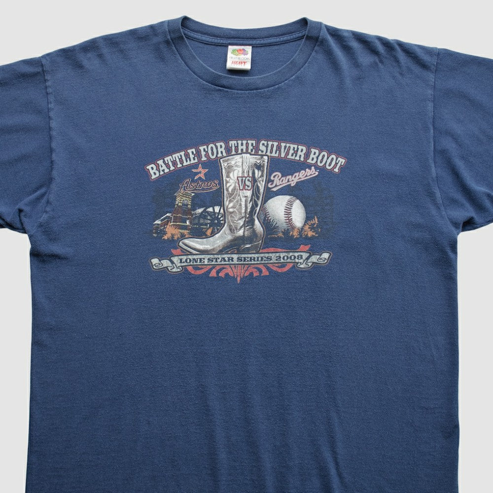 Texas Rangers 2008 T-Shirt Blue Vintage