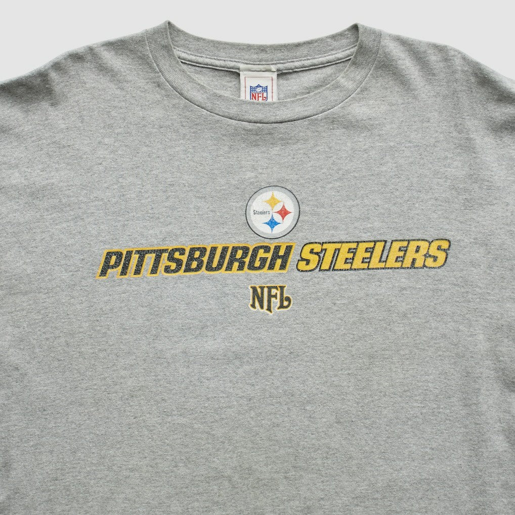 Pittsburgh Steelers NFL 2000s T-Shirt - Gray Vintage cheap