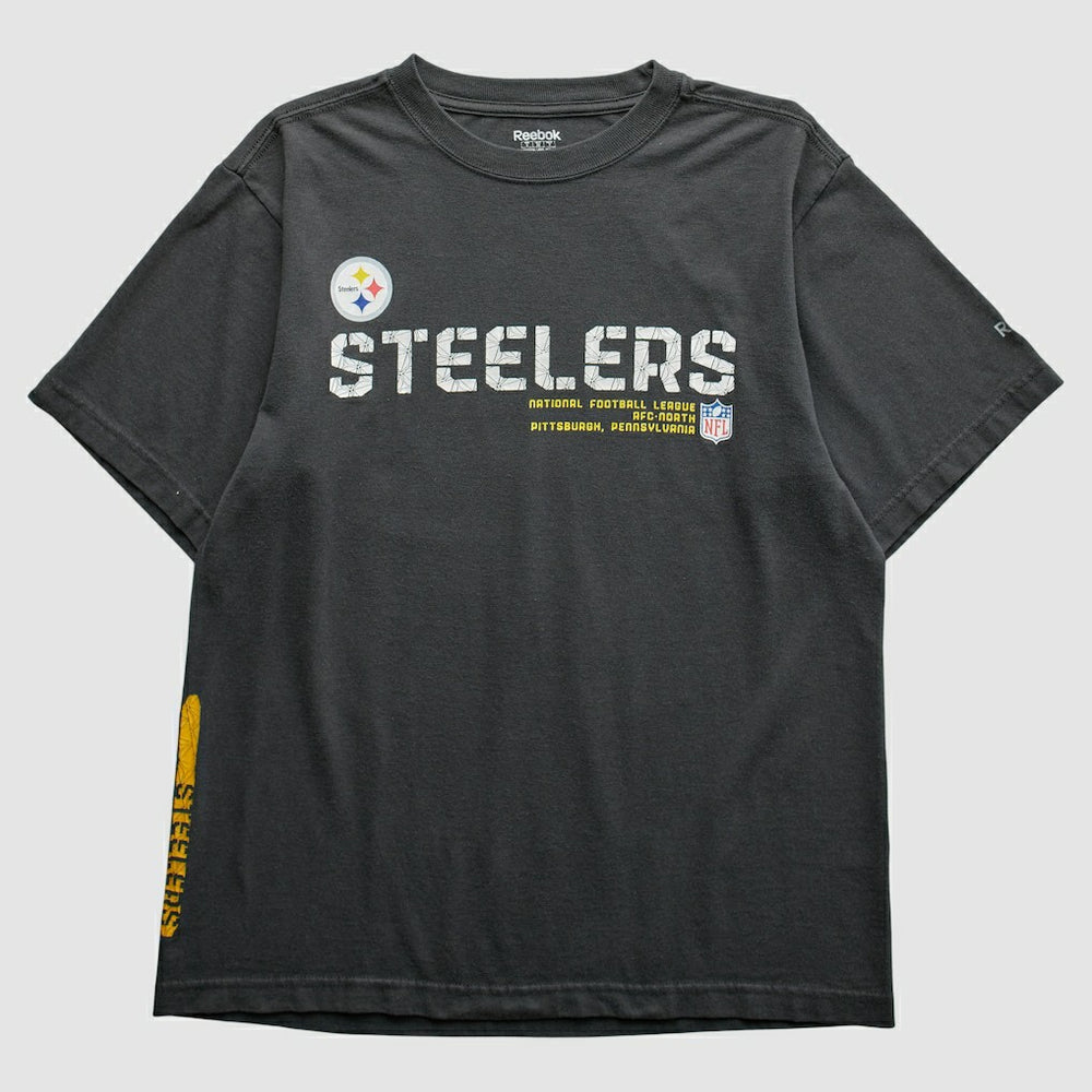 Pittsburgh Steelers Reebok 2000s T-Shirt - Black Vintage on sale