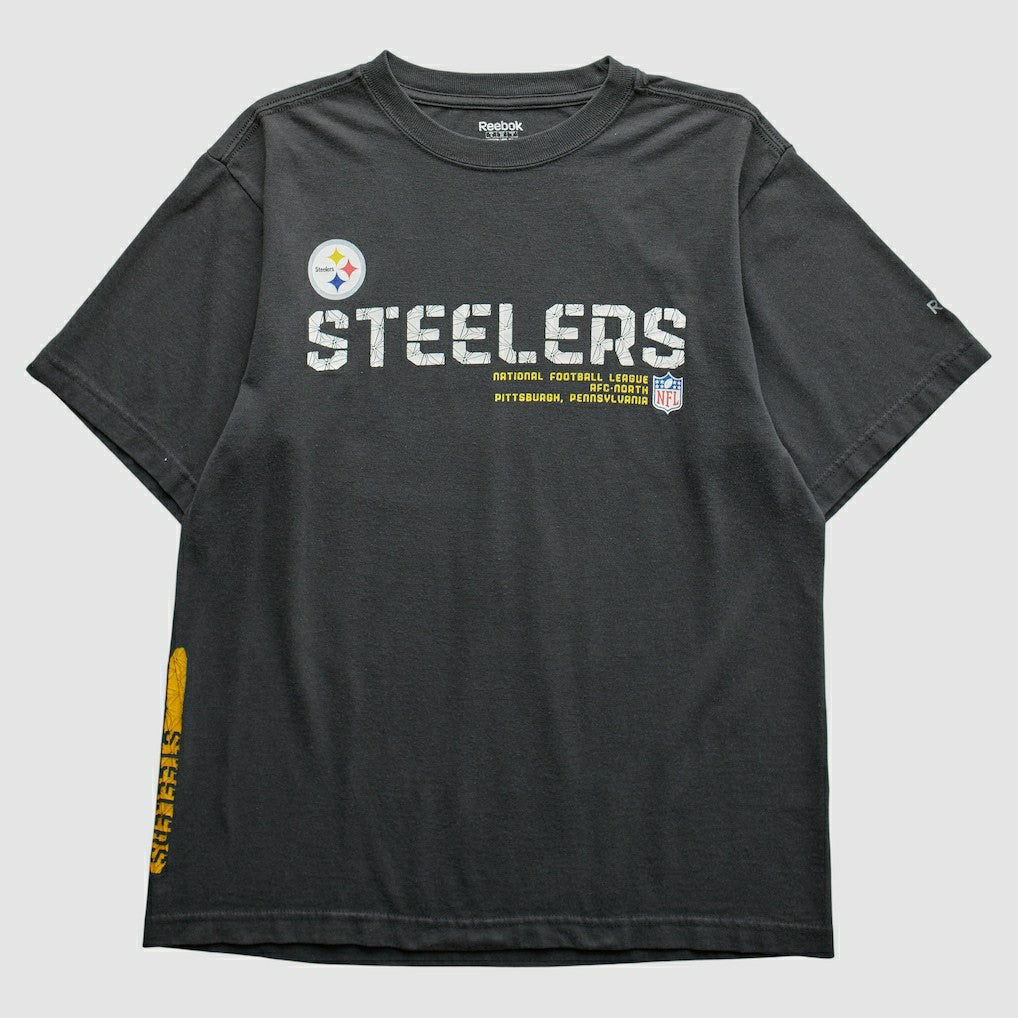Pittsburgh Steelers Reebok 2000s T-Shirt - Black Vintage on sale
