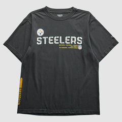 Pittsburgh Steelers Reebok 2000s T-Shirt - Black Vintage on sale