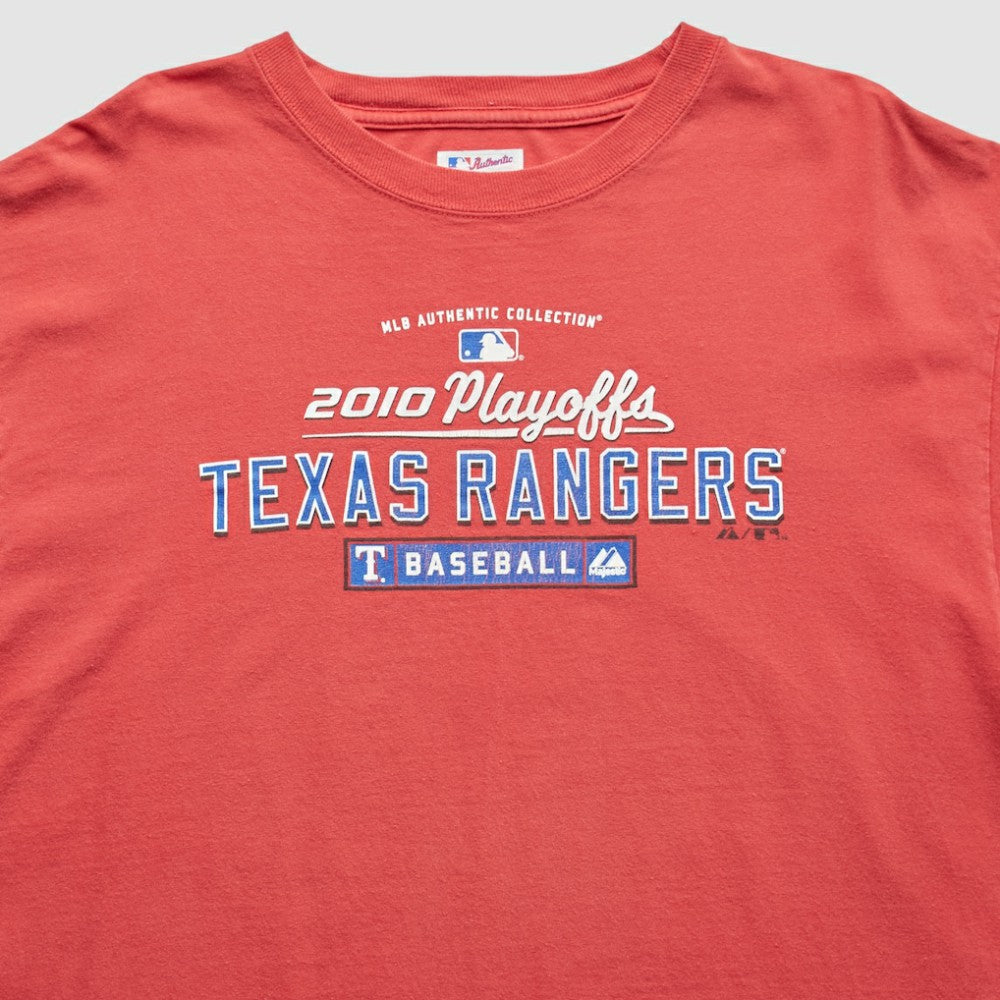 Texas Rangers Majestic 2010 T-Shirt Red Vintage