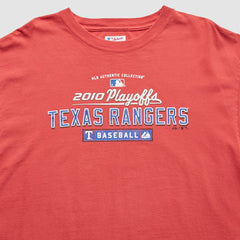 Texas Rangers Majestic 2010 T-Shirt Red Vintage