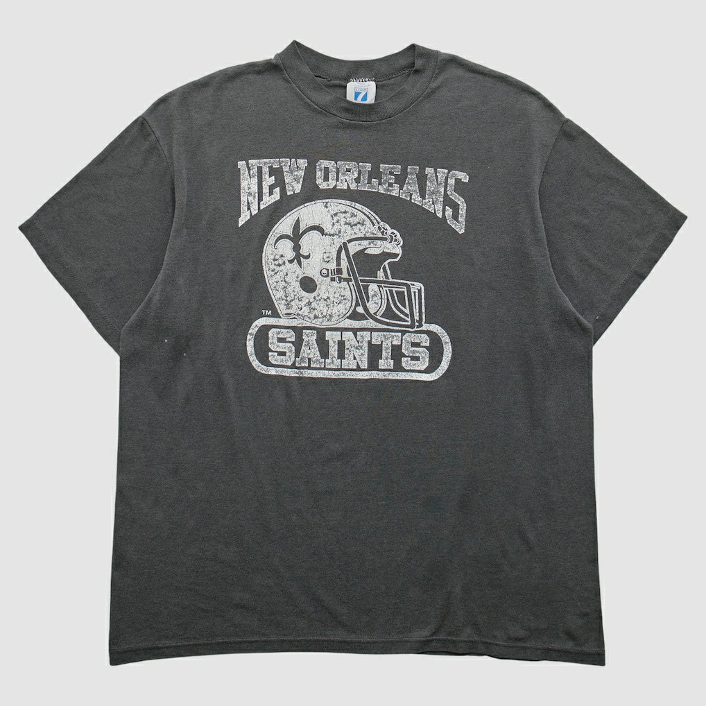 New Orleans Saints logo 7 90s T-Shirt - Gray Vintage on sale