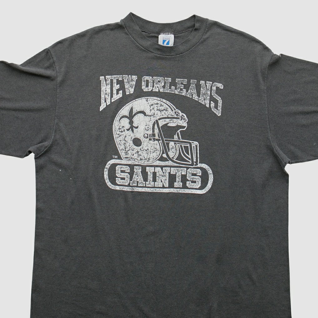 New Orleans Saints logo 7 90s T-Shirt - Gray Vintage on sale