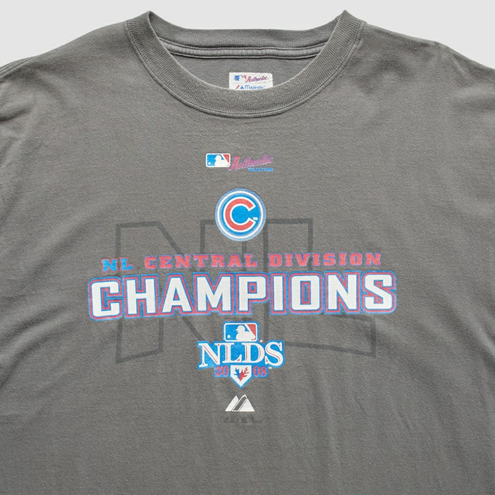 Chicago Cubs Majestic 2008 T-Shirt Gray Vintage