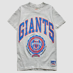 New York Giants Nutmeg Mills 90s T-Shirt - Heather Gray Vintage for sale