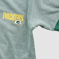 Green Bay Packers Majestic 90s Polo - Heather Gray Vintage discount