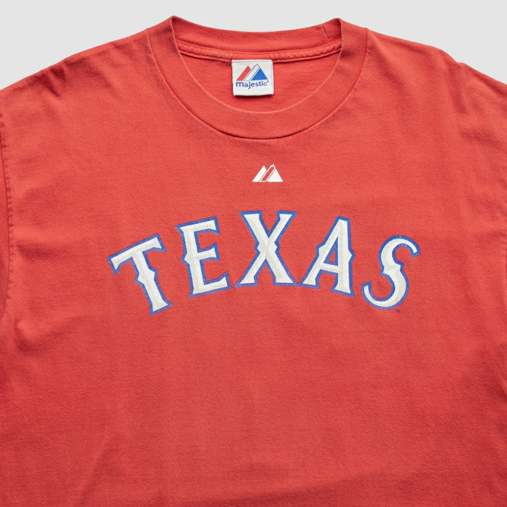 Texas Rangers Majestic 2010 T-Shirt Red Vintage