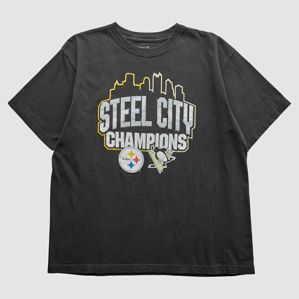 Pittsburgh Steelers Reebok 2009 T-Shirt - Black Vintage online