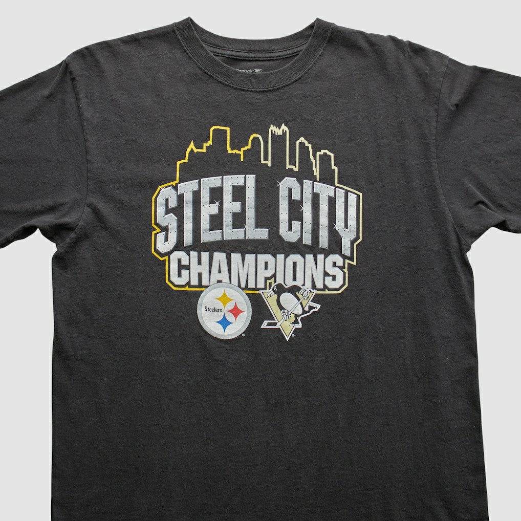 Pittsburgh Steelers Reebok 2009 T-Shirt - Black Vintage online