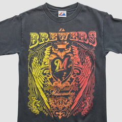 Milwaukee Brewers Majestic 2000s T-Shirt Black Vintage