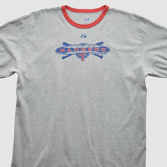 Texas Rangers Majestic 2010 T-Shirt Heather Gray Vintage