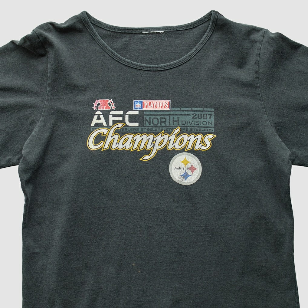 Pittsburgh Steelers 2007 T-Shirt - Black Vintage outlet