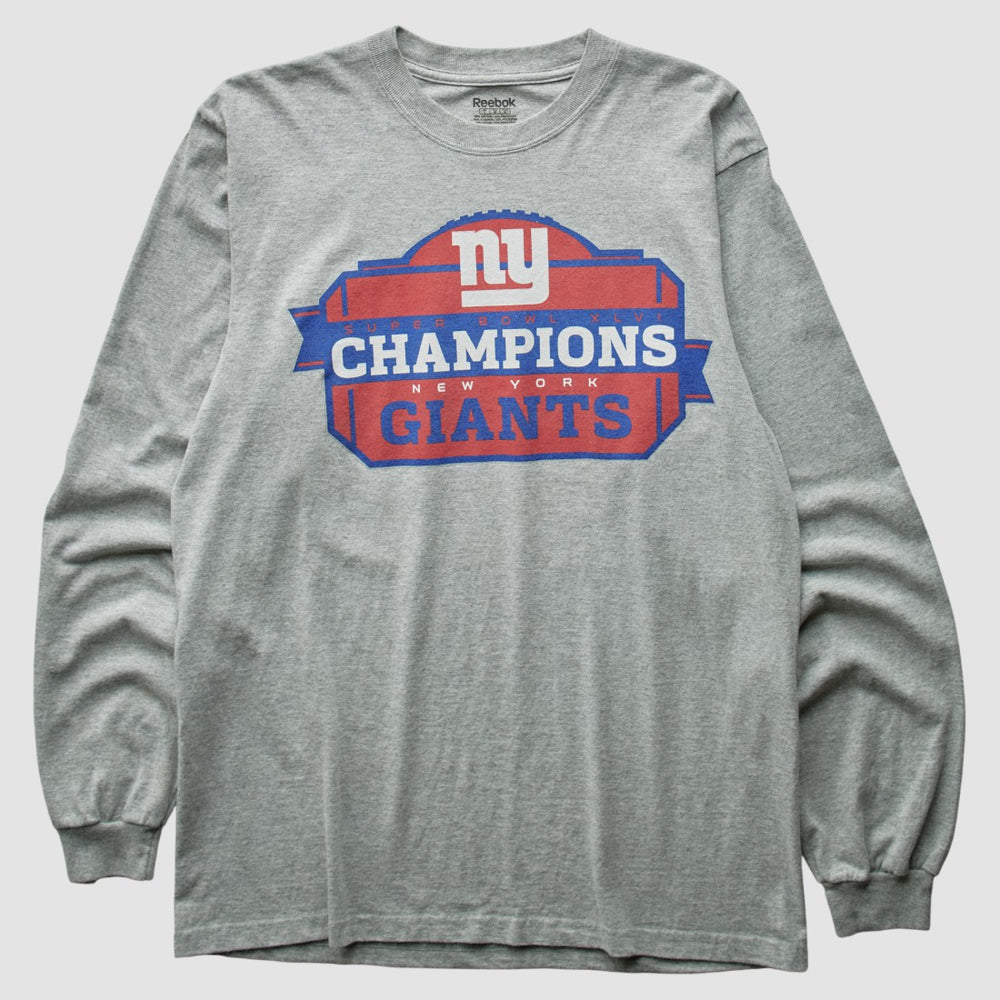 New York Giants Reebok 2012 T-Shirt - Gray Vintage discount