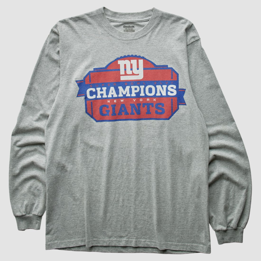 New York Giants Reebok 2012 T-Shirt - Gray Vintage discount