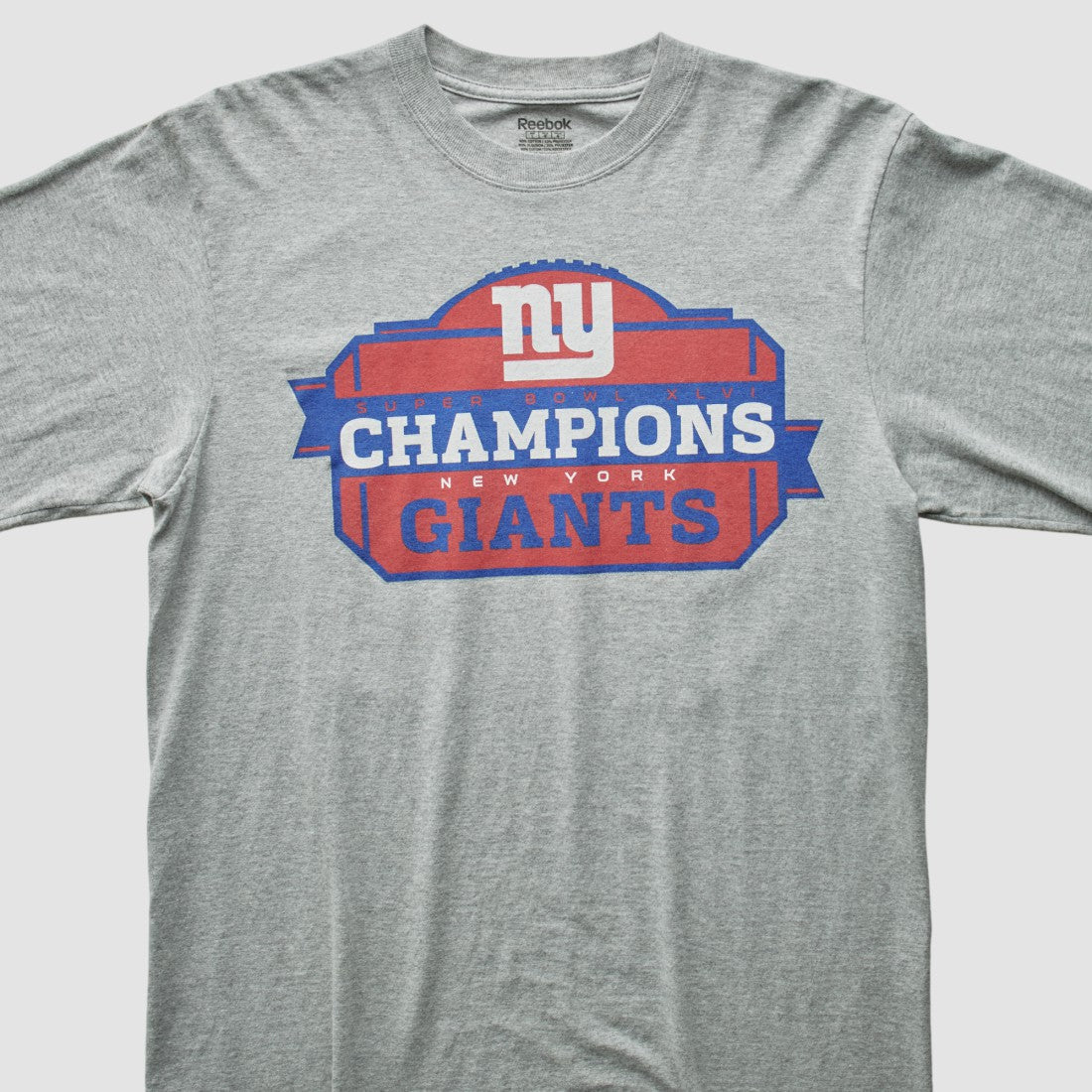 New York Giants Reebok 2012 T-Shirt - Gray Vintage discount