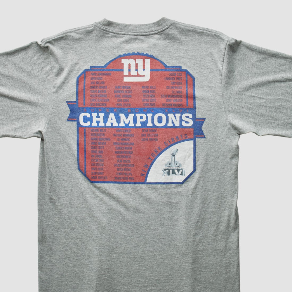 New York Giants Reebok 2012 T-Shirt - Gray Vintage discount