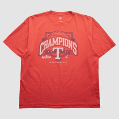 Texas Rangers Majestic 2011 T-Shirt Red Vintage