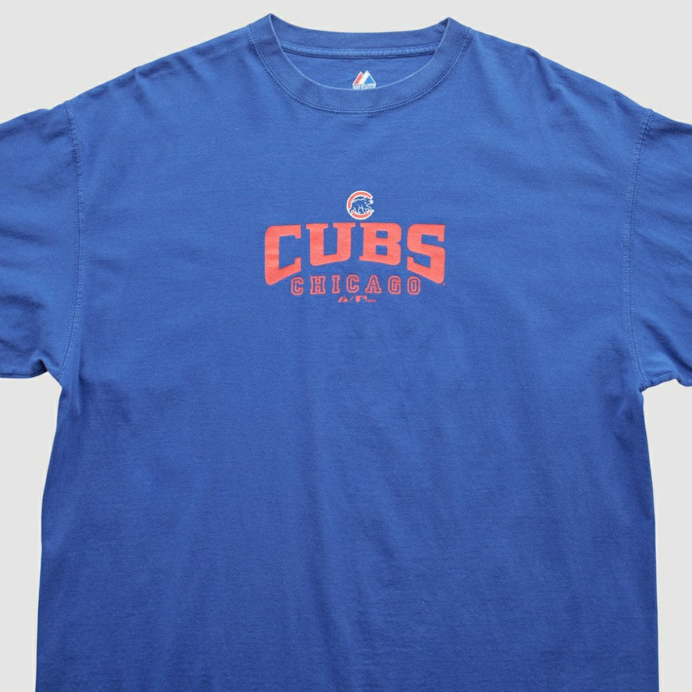 Chicago Cubs Majestic 2009 T-Shirt Blue Vintage