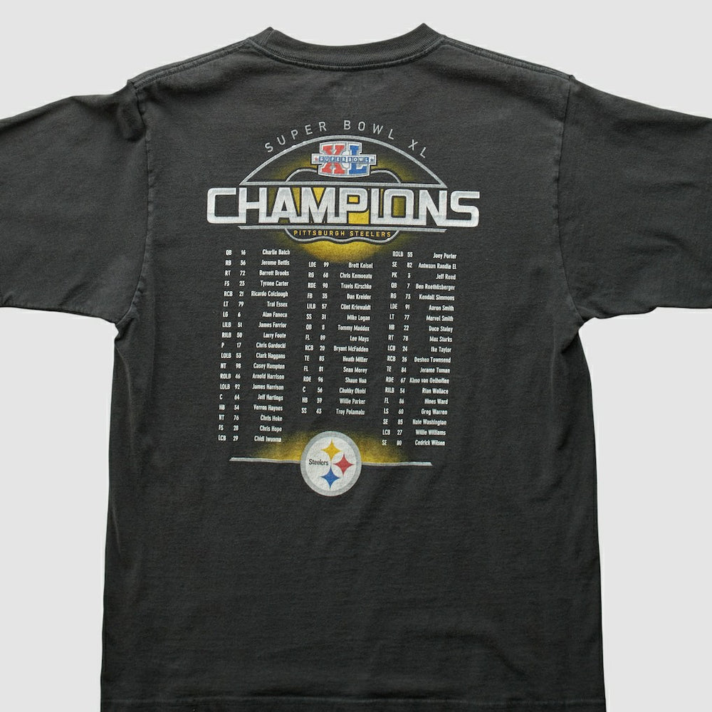 Pittsburgh Steelers Reebok 2006 T-Shirt - Black Vintage sale