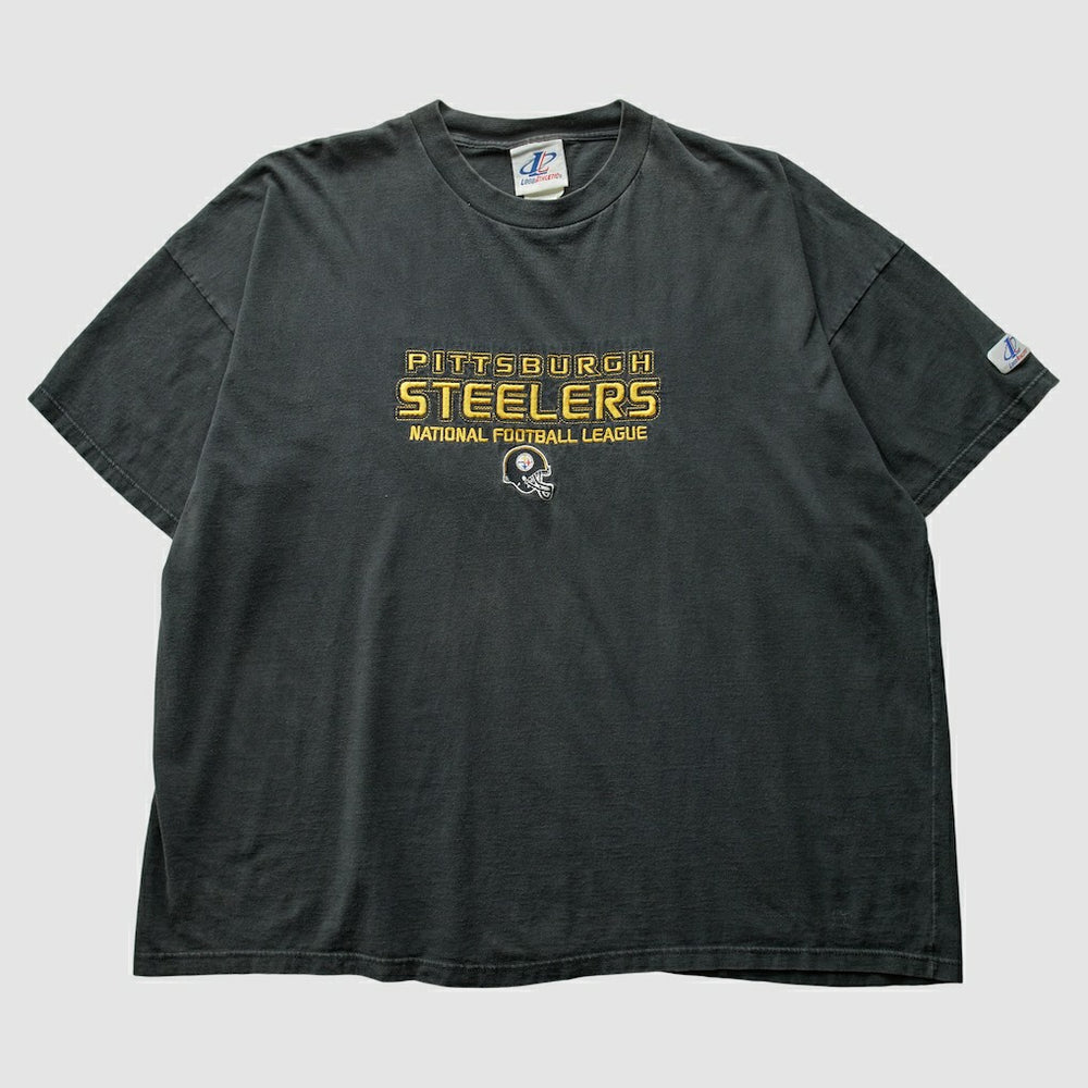 Pittsburgh Steelers Logo Athletic 2000s T-Shirt - Black Vintage discount