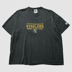 Pittsburgh Steelers Logo Athletic 2000s T-Shirt - Black Vintage discount