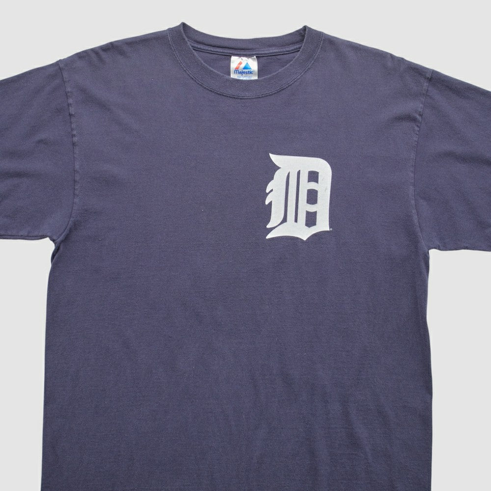 Detroit Tigers Majestic 2000s T-Shirt Navy Vintage