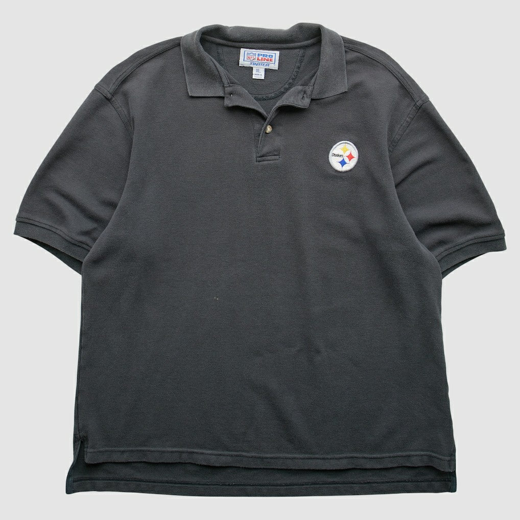 Pittsburgh Steelers Starter 90s Polo - Black Vintage cheap