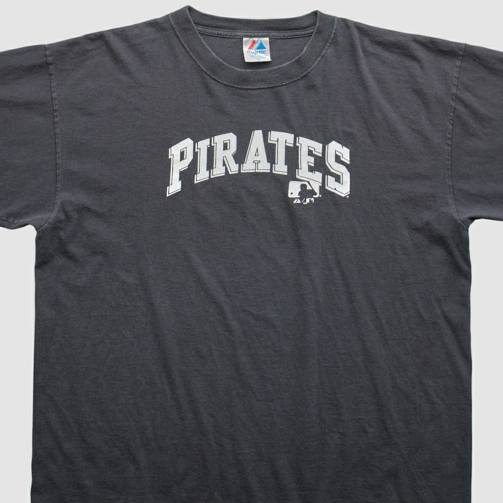 Pittsburgh Pirates Majestic 2000s T-Shirt Gray Vintage