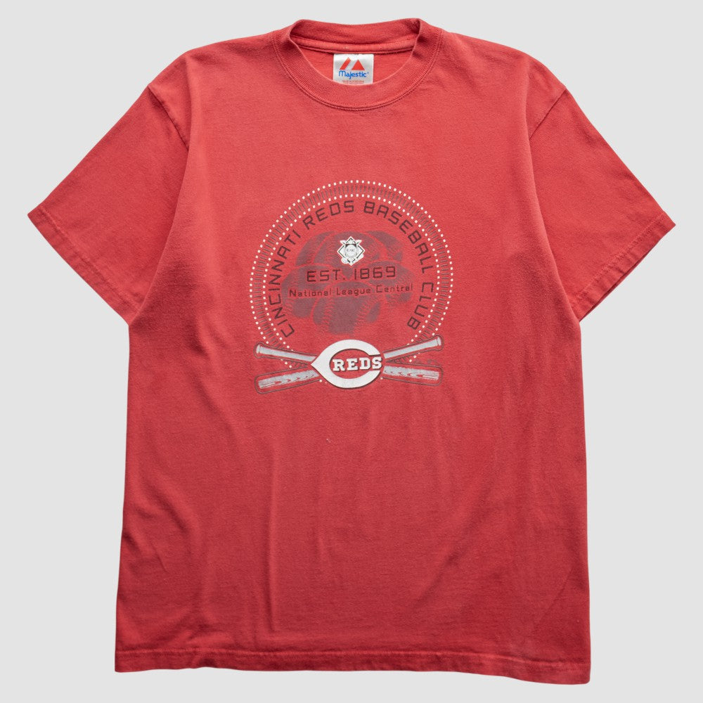 Cincinnati Reds Majestic 2000s T-Shirt Red Vintage