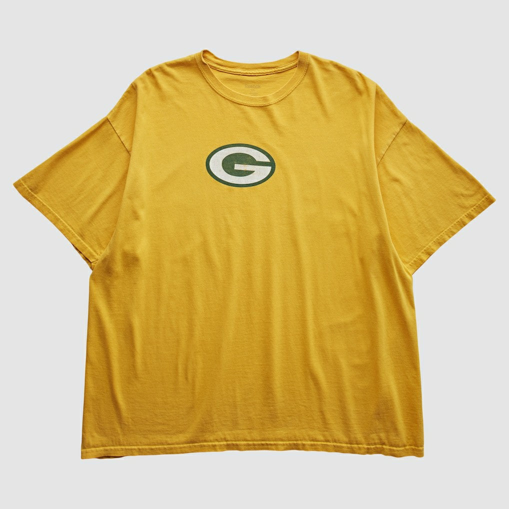 Green Bay Packers Reebok 2000s T-Shirt - Yellow Vintage for sale